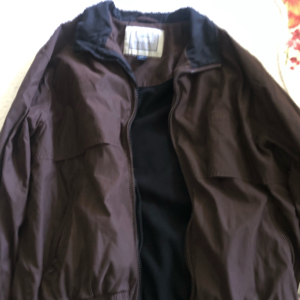 brown windbreaker
